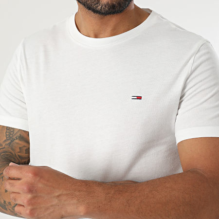 Tommy Jeans - Lot De 2 Tee Shirts Jersey 0687 Blanc Bleu Marine