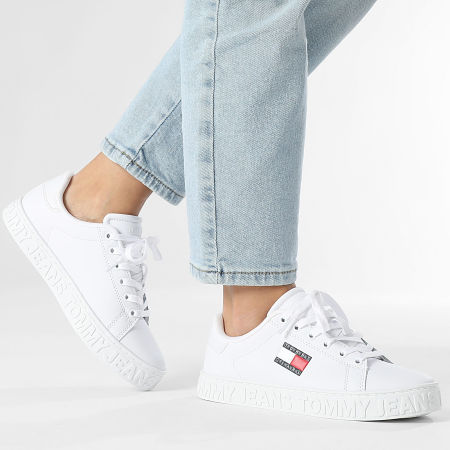 Tommy Jeans - Baskets Femme Logo Outsole Sneaker Essential 2703 White
