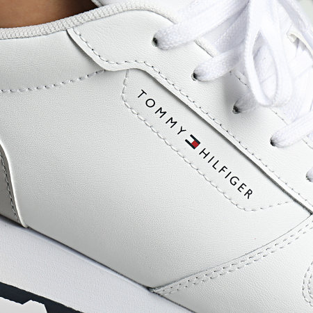 Tommy Hilfiger - Baskets New Runner Eva Mix Leather Flag 5453 White