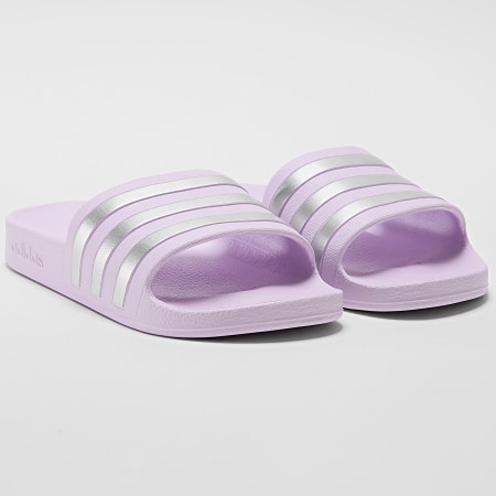 Adidas Sportswear - Claquettes Femme Adilette Aqua IE8920 Lilas Argenté