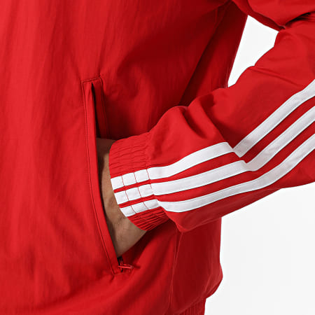 Adidas Originals - Veste Zippée A Bandes Firebird IT2495 Rouge