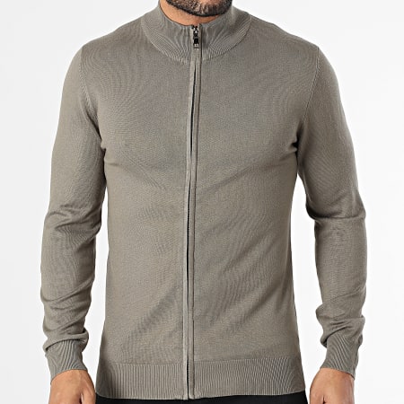 Frilivin - Gilet Zippé Taupe