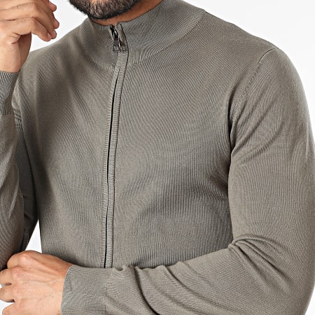 Frilivin - Gilet Zippé Taupe