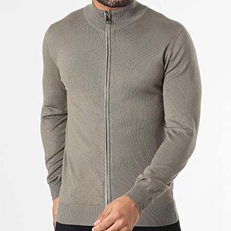 Frilivin - Gilet Zippé Taupe