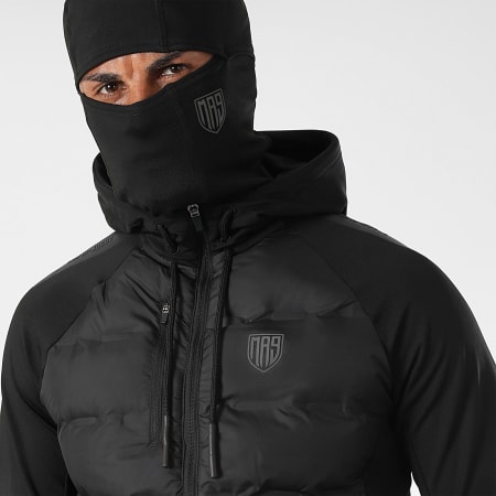 MA9 Mafia Nueve - Ensemble Doudoune Capuche Et Pantalon Jogging Black Reflective