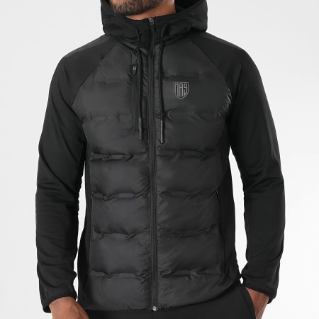 MA9 Mafia Nueve - Ensemble Doudoune Capuche Et Pantalon Jogging Black Reflective