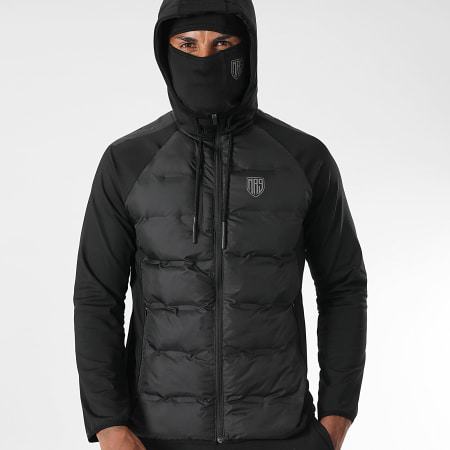 MA9 Mafia Nueve - Ensemble Doudoune Capuche Et Pantalon Jogging Black Reflective