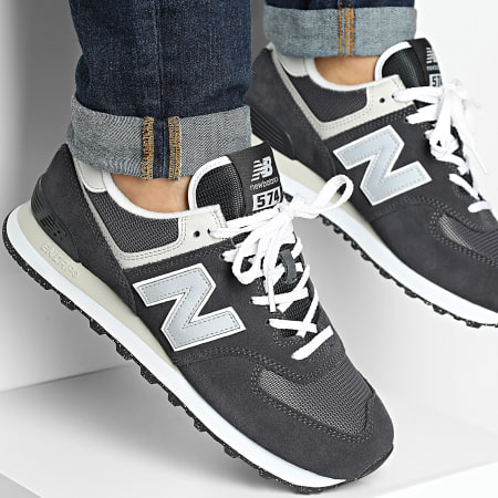 New balance 574 black grey sale