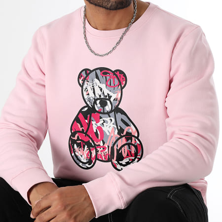 Teddy Yacht Club - Sweat Crewneck Art Series Front Pink Rose