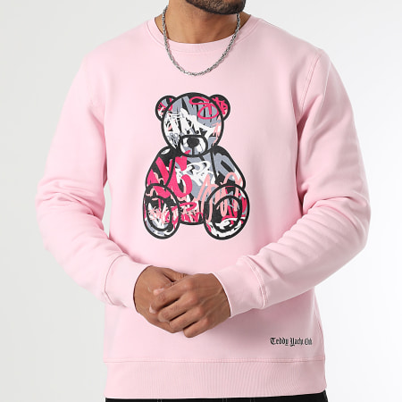 Teddy Yacht Club - Sweat Crewneck Art Series Front Pink Rose