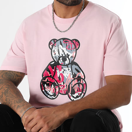 Teddy Yacht Club - Tee Shirt Oversize Large Art Series Front Rosa