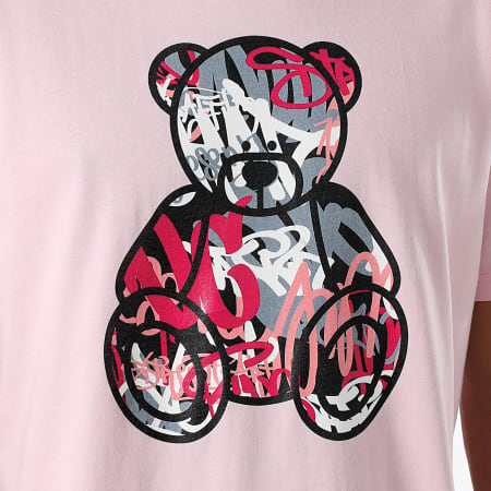 Teddy Yacht Club - Tee Shirt Oversize Large Art Series Front Rosa