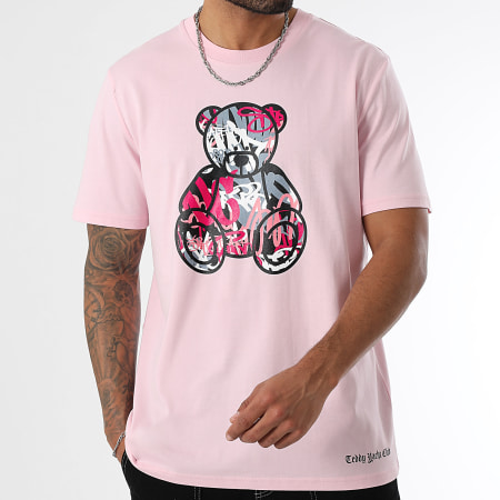 Teddy Yacht Club - Tee Shirt Oversize Large Art Series Front Rosa