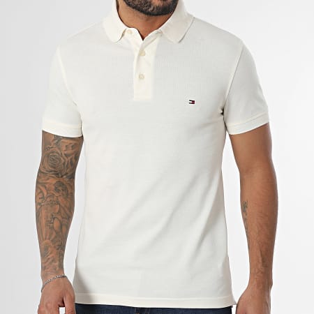 Tommy Hilfiger - Polo Manches Courtes Slim 1985 7771 Beige