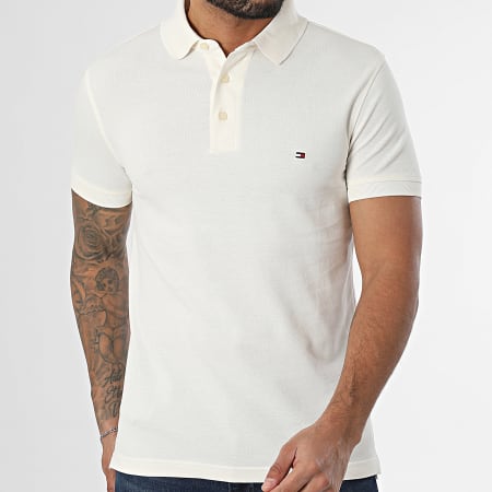 Tommy Hilfiger - Polo Manches Courtes Slim 1985 7771 Beige