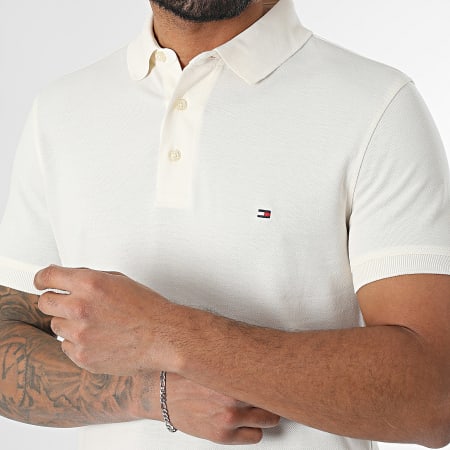 Tommy Hilfiger - Polo Manches Courtes Slim 1985 7771 Beige