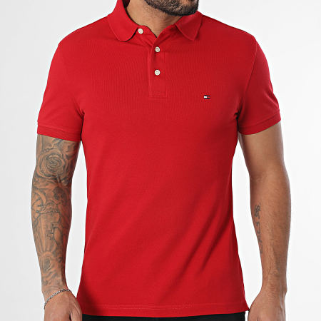Tommy Hilfiger - Polo Manches Courtes Slim 1985 7771 Rouge