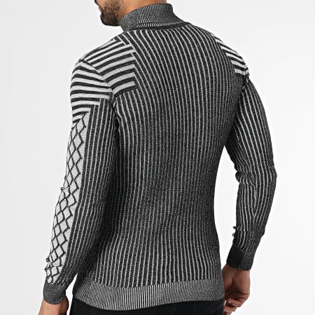 Classic Series - Jersey gris negro con cuello vuelto