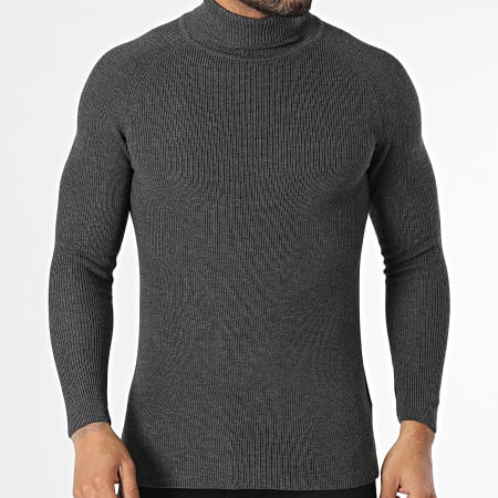 Classic Series - Jersey de cuello alto gris marengo