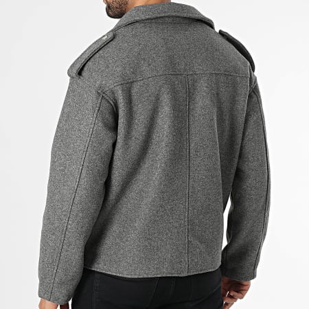 Frilivin - Veste Biker Gris Chiné