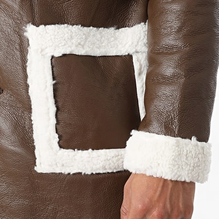 Frilivin - Veste Marron Blanche