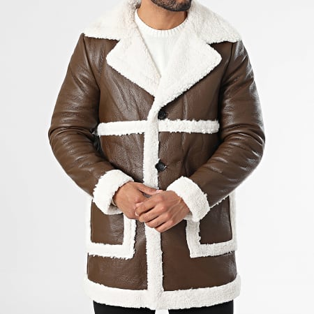 Frilivin - Veste Marron Blanche
