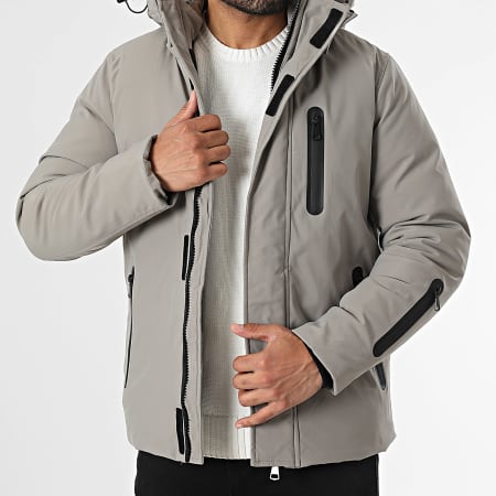 Frilivin - Parka gris con capucha
