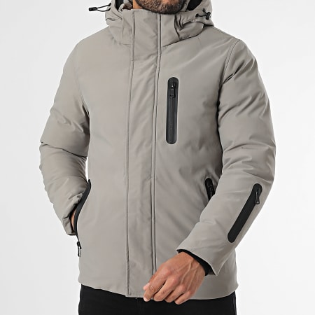 Frilivin - Parka gris con capucha
