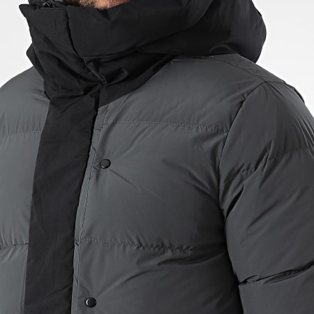 KZR - Doudoune Capuche Gris Anthracite