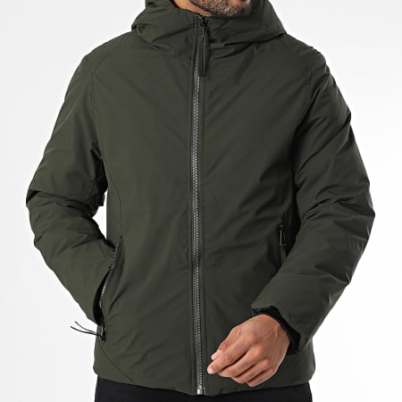 KZR - Veste Zippée Capuche Vert Kaki