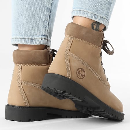 Timberland Stivali Donna 6 In Lace Waterproof A6BET Medium Beige Nubuck Ryses