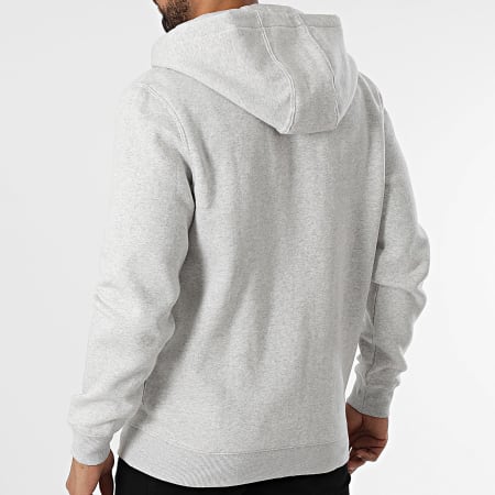 Tommy Jeans - Sudadera con capucha y cremallera Flag 0743 Heather Grey