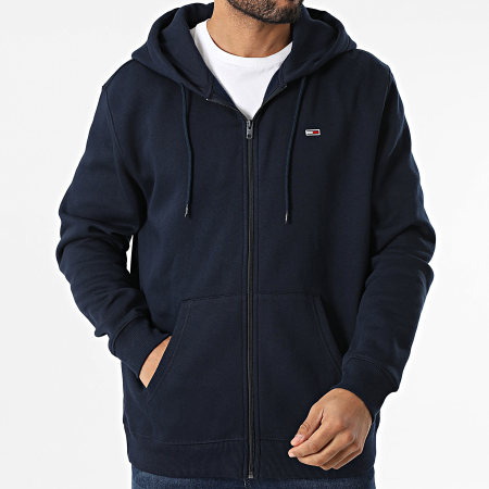 Tommy Jeans - Sudadera Zippé Capuche Flag Zip 0743 Azul Marino