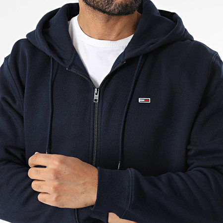 Tommy Jeans - Sudadera Zippé Capuche Flag Zip 0743 Azul Marino