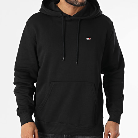 Tommy Jeans - Sweat Capuche Flag Fleece 0742 Noir