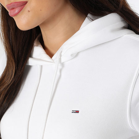 Tommy Jeans - Sweat Capuche Regular Femme Flag 9958 Blanc