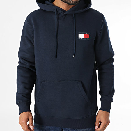 Tommy Jeans - Sweat Capuche Essential Flag 0738 Bleu Marine