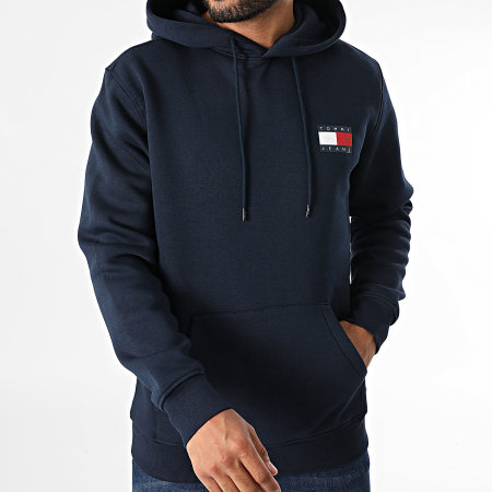 Tommy Jeans - Sweat Capuche Essential Flag 0738 Bleu Marine
