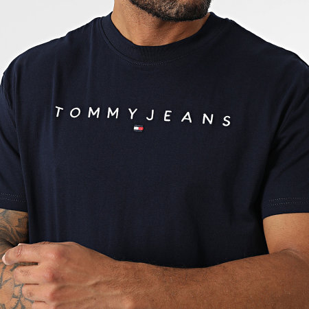 Tommy Jeans - Tee Shirt Linear Logo 0744 Bleu Marine