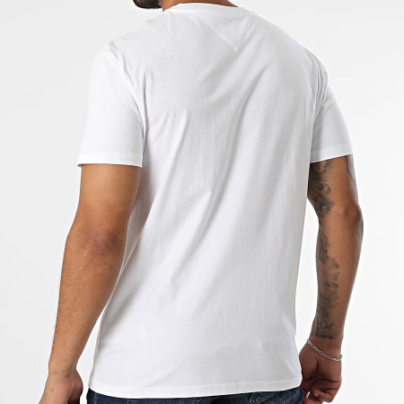 Tommy Jeans - Tee Shirt Linear Logo 0744 Blanc