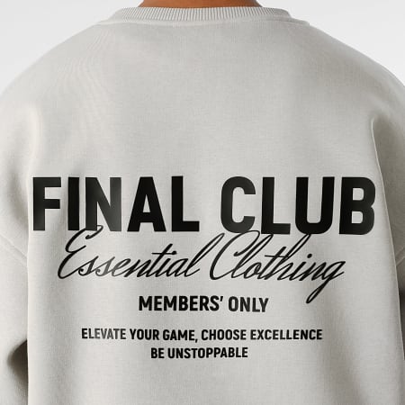 Final Club - Sweat Crewneck Big Back Gris