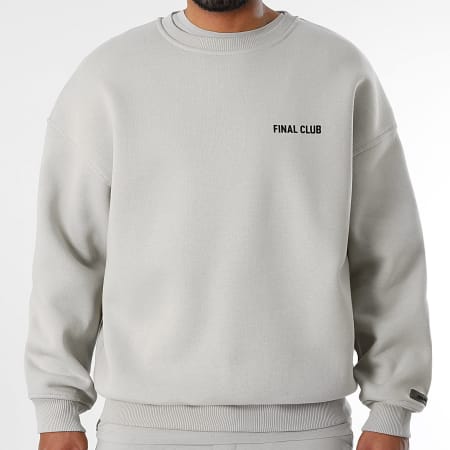 Final Club - Felpa a girocollo con piccolo fronte Grigio