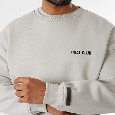 Final Club - Felpa a girocollo con piccolo fronte Grigio