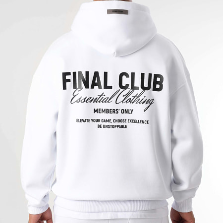 Final Club - Big Back Hoodie Blanco