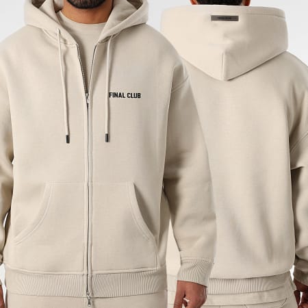 Final Club - Sudadera con cremallera Small Front Beige