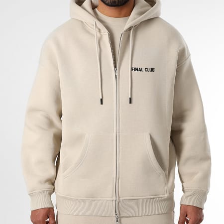 Final Club - Sudadera con cremallera Small Front Beige