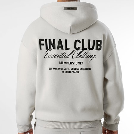 Final Club - Set felpa con cappuccio e pantaloni da jogging Big Back Grigio