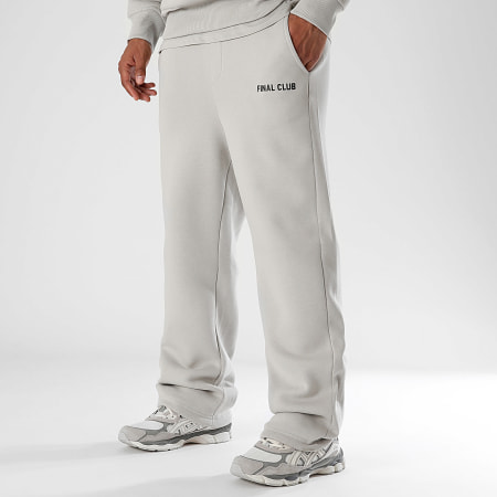 Final Club - Conjunto de sudadera con capucha y pantalón de chándal Small Front Gris