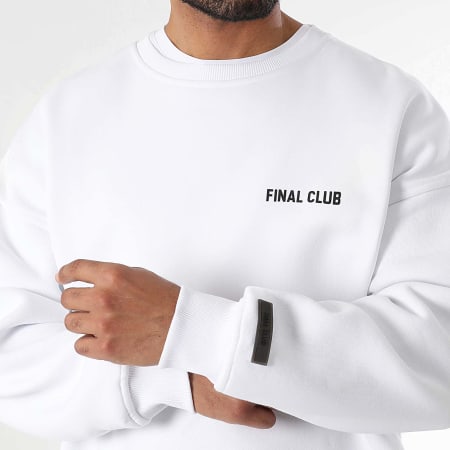 Final Club - Conjunto de sudadera y pantalón de chándal Big Back Crewneck Blanco