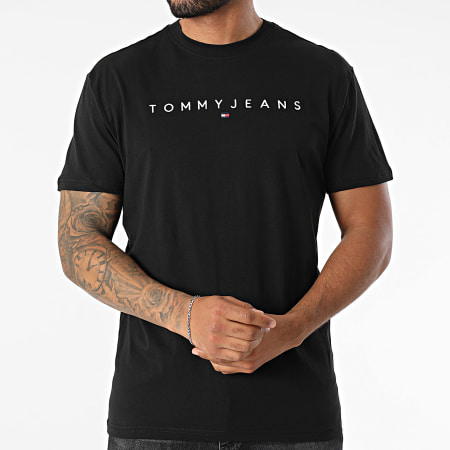 Tommy Jeans - Tee Shirt Linear Logo 0744 Noir